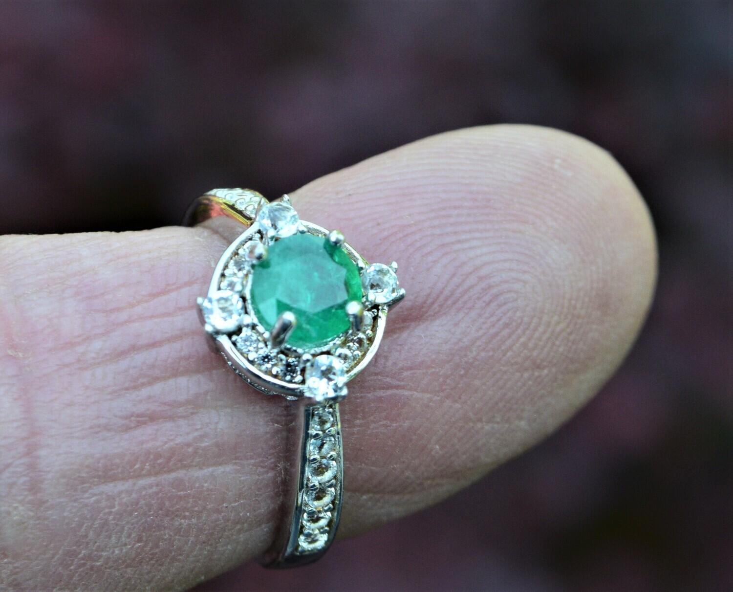 Size 7 Ring. Emerald  approx  .7cwt . Earth Mined. Why Settle for Imitations? May Birthday