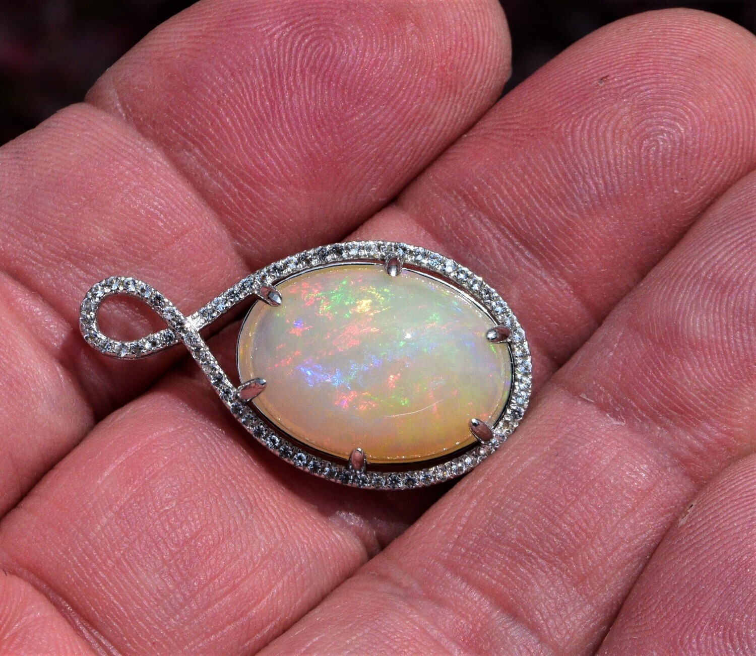 Pendant. An 11 cwt  Natural  Earth Mined Opal . Independent Master Valuer Appraised  for $2,310 Before Setting. Video.