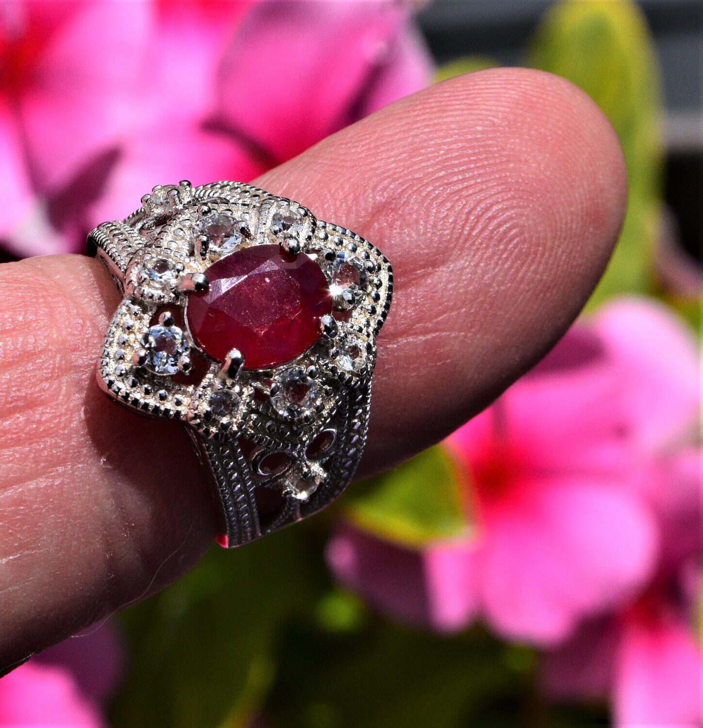 Ruby Ring Size7. A  1.63 cwt. Earth Mined Ruby. Ruby Alone Appraised by Independent Master Valuer :$425 Before Setting. See Video.