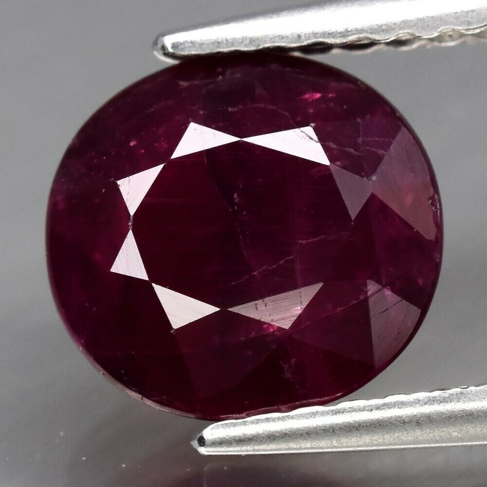 Ruby. 2.04 cwt. Natural Earth Mined . July Birthday.7.7x7.2x3.8mm