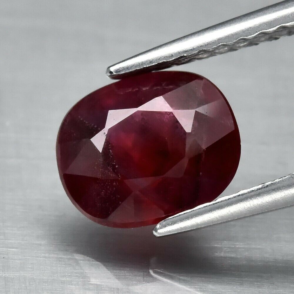 Ruby. 1.75 cwt. Natural Earth Mined . July Birthday. 7.6x6.5x3.9mm. See Video