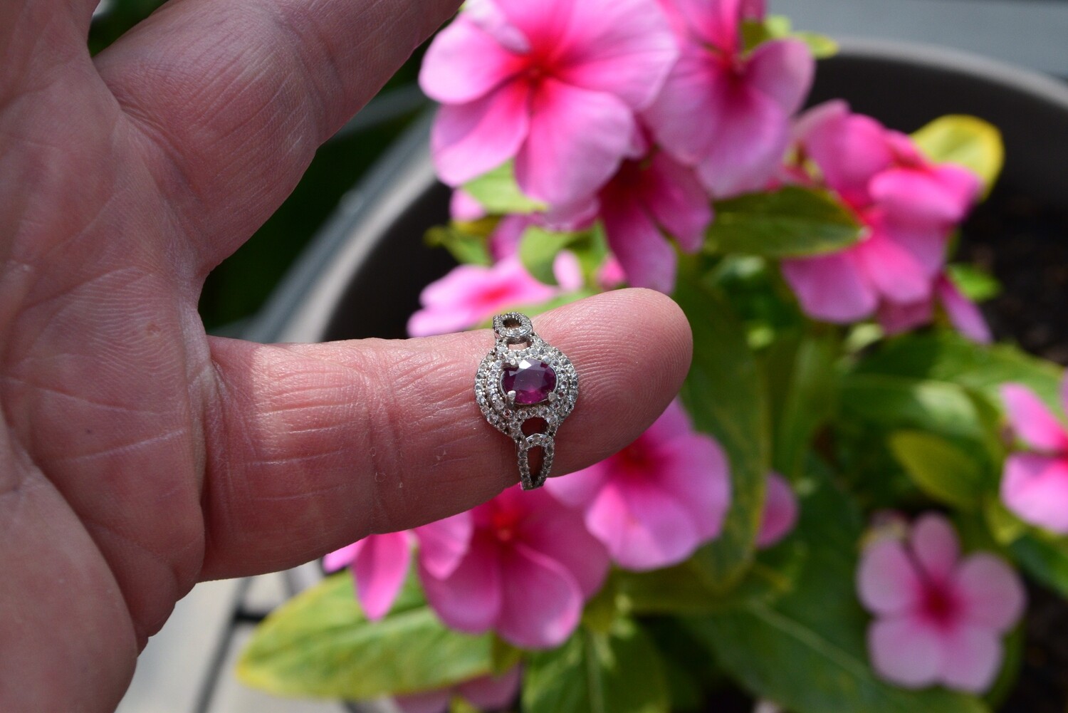 Ruby Ring Size 7. A .7ct. Natural Earth Mined . July Birthday. 5.5x4.8x2.7mm. See Video