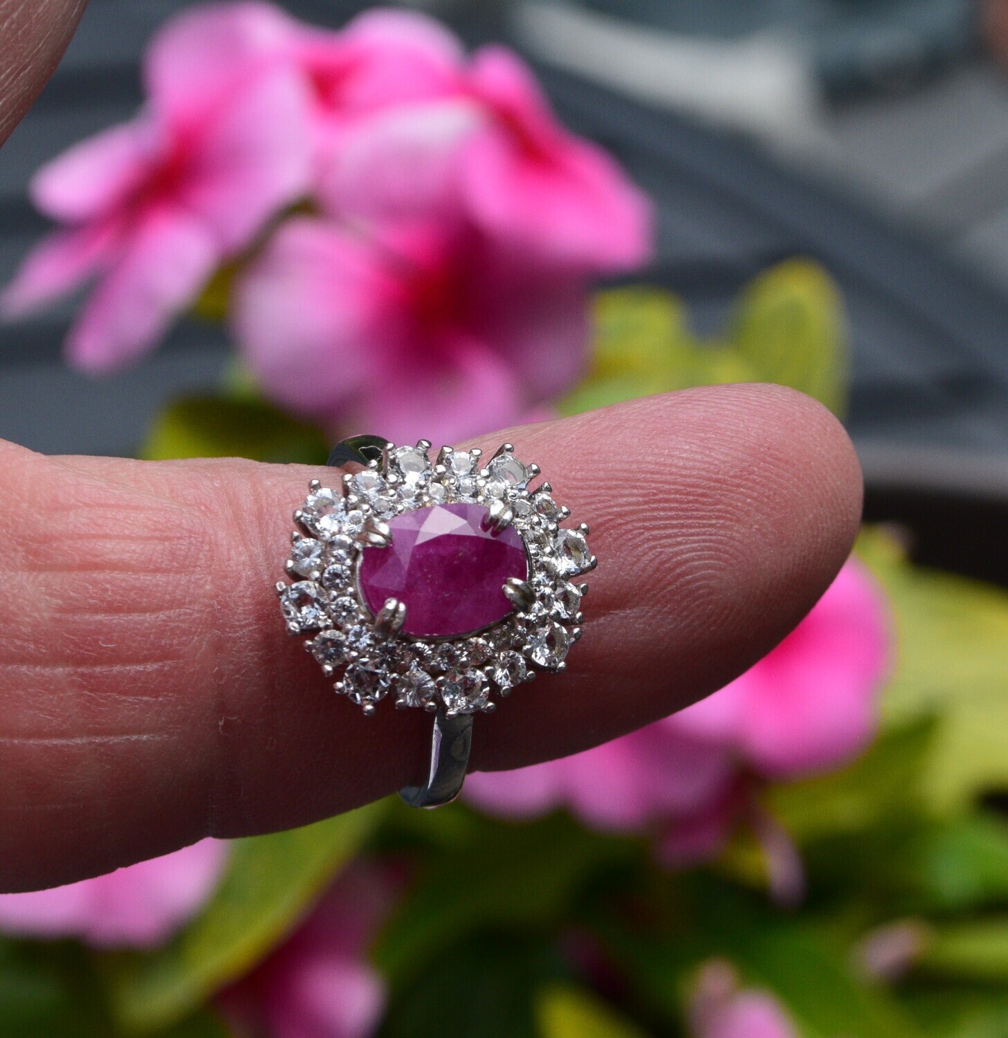 Ruby Ring Size 8.  2.55ct. Natural Earth Mined . July Birthday.9x7x4.2mm See Video