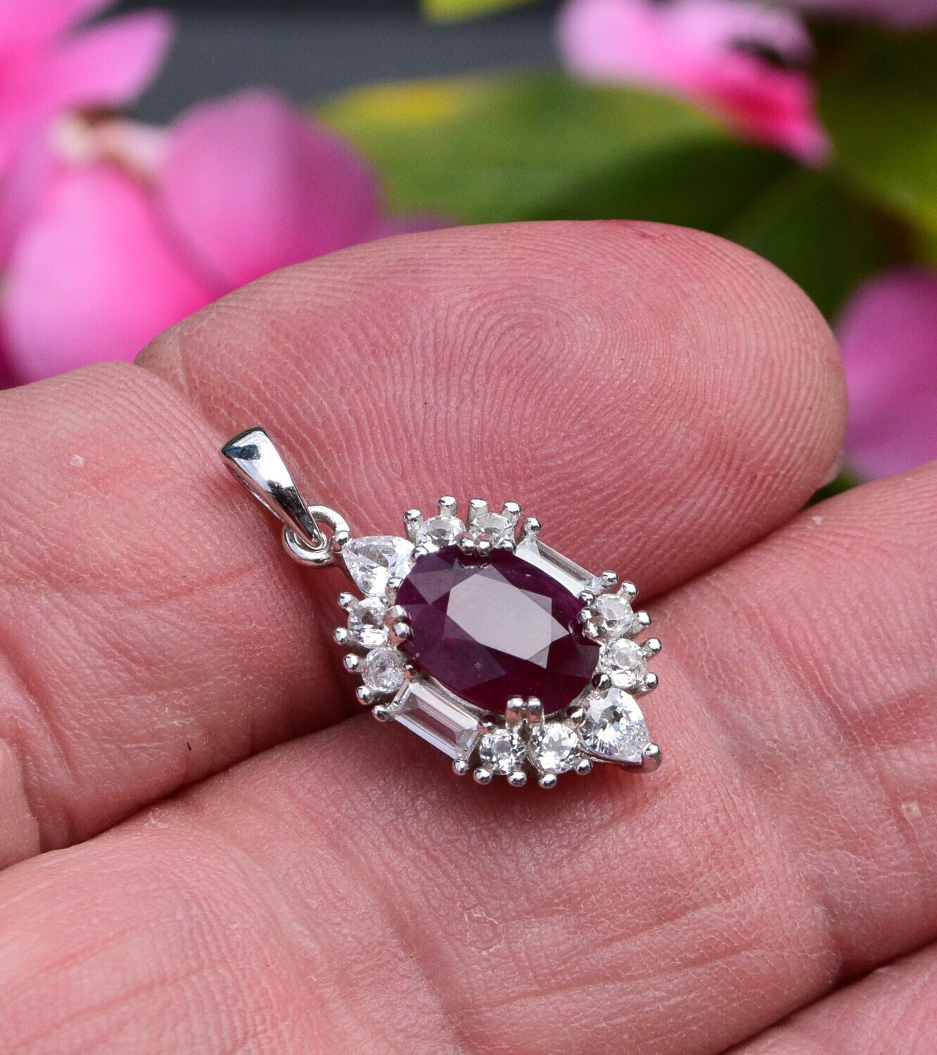 Ruby Pendant. 2.15ct. Natural Earth Mined . July Birthday.9.3x7x3.7mm. See Video