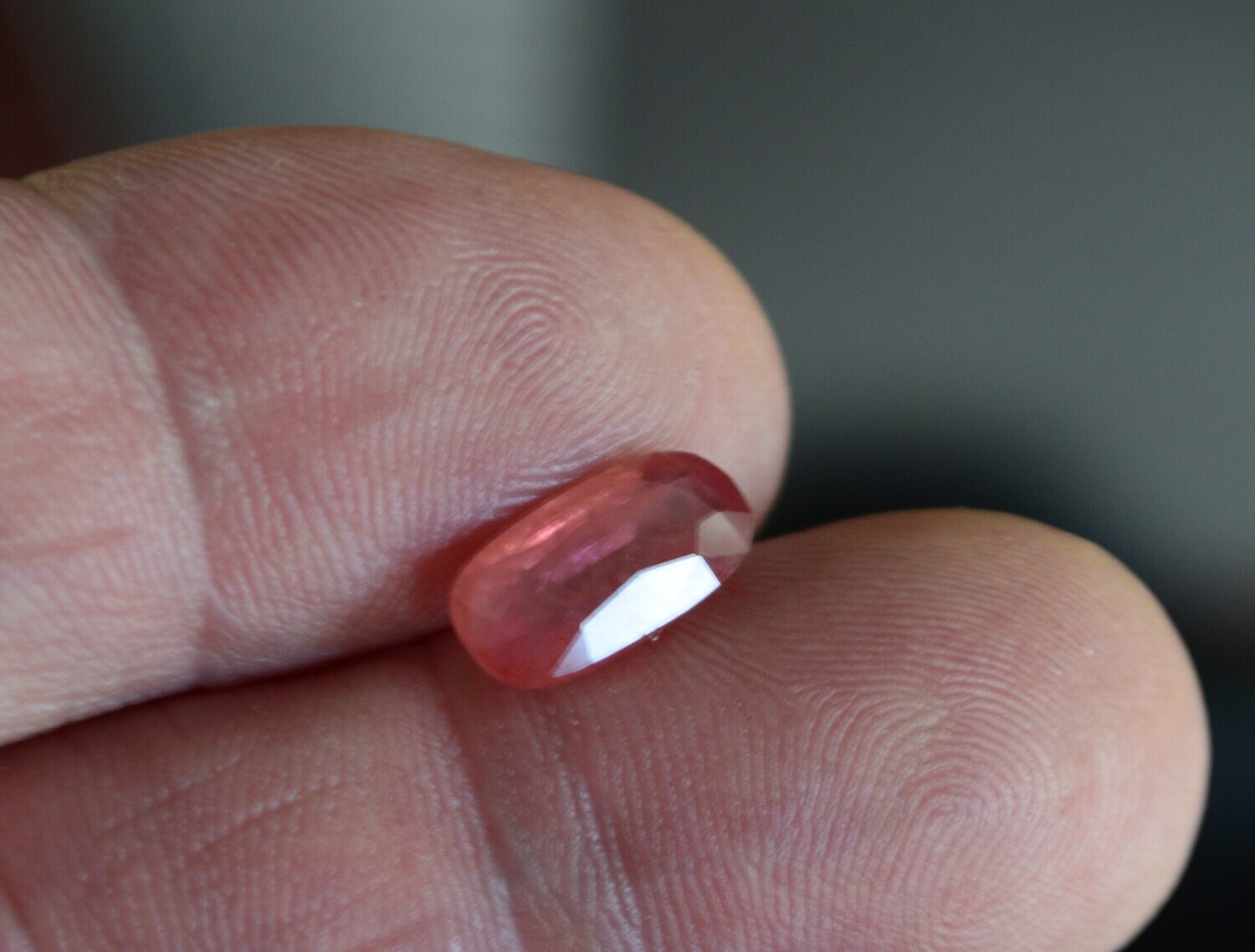 Orange Sapphire Appraised Independent Master Valuer,  $740  3.94 ct. 13.5x6.7x3.9mm. See Video.