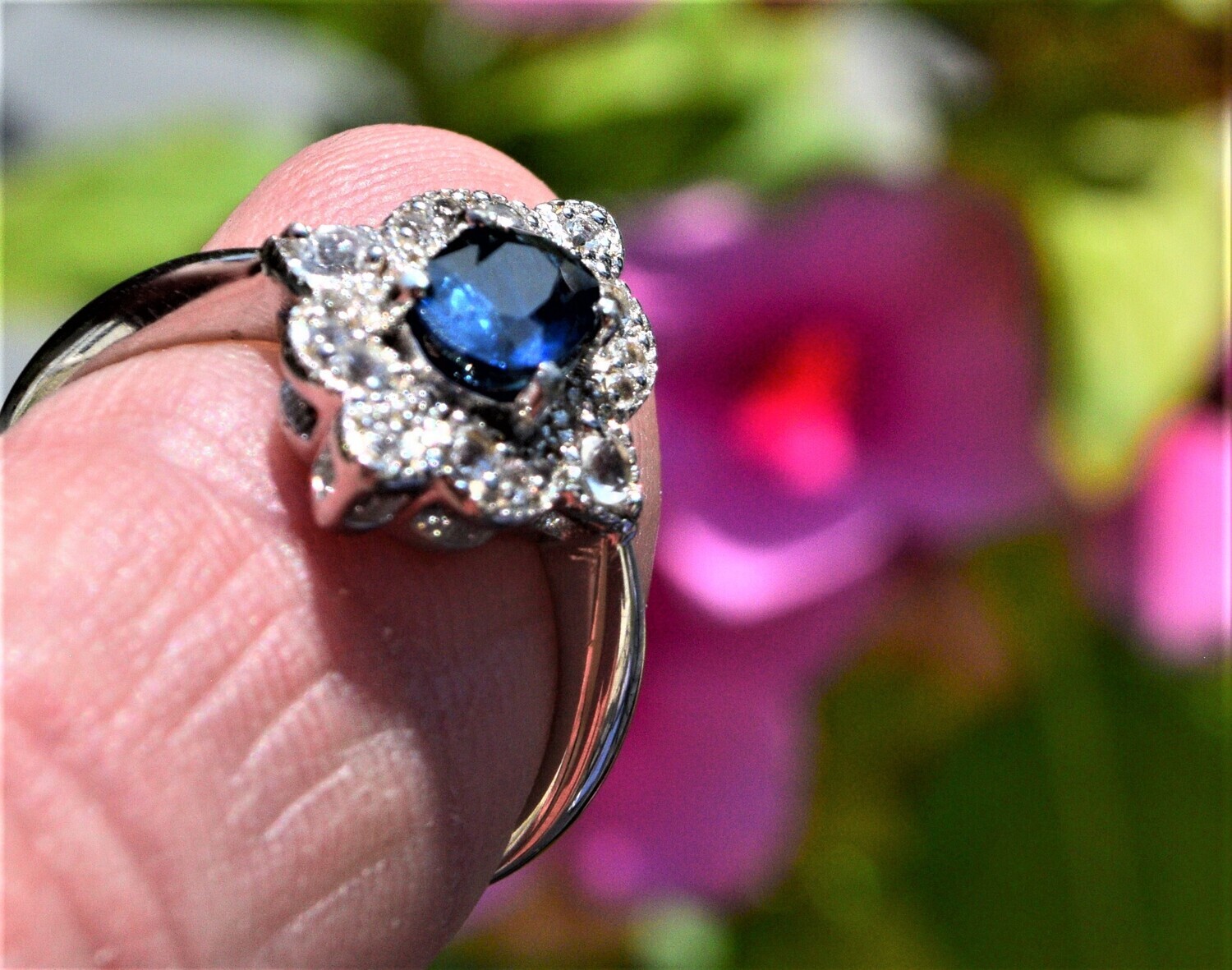 Size 7 Sapphire Ring.  Appraised by an Independent Master Valuer,  $620 BEFORE being Set! 7x4.8x3.2. .9 cwt. See Video.