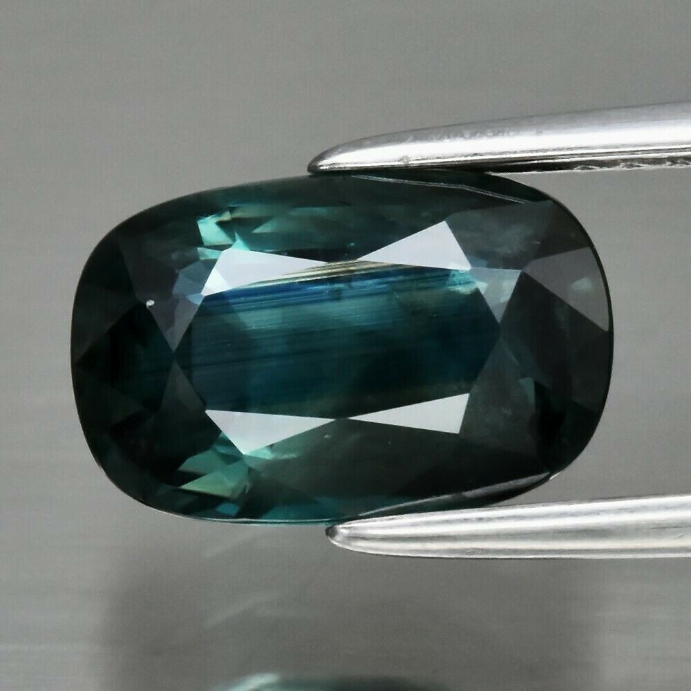 Bluish Green Sapphire. 2.55cwt. 9.7x6.4x3.9mm . September Birthday. See Video
