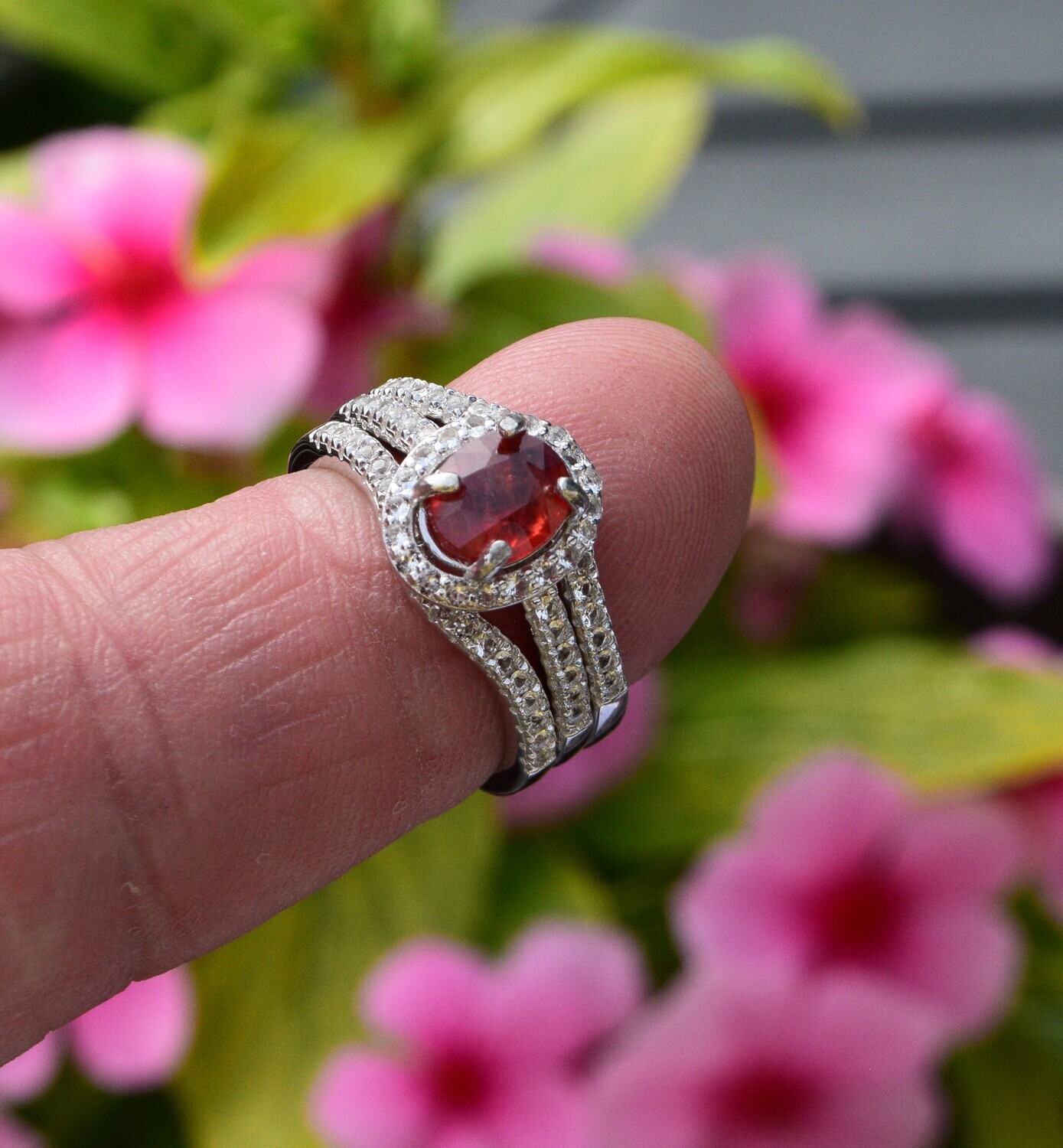 Genuine Earth Mined Sapphire Ring, Size 7. (3 Ring Combo)   1.44cwt.  7.2x6.3x3.4mm . September Birthday. See Video