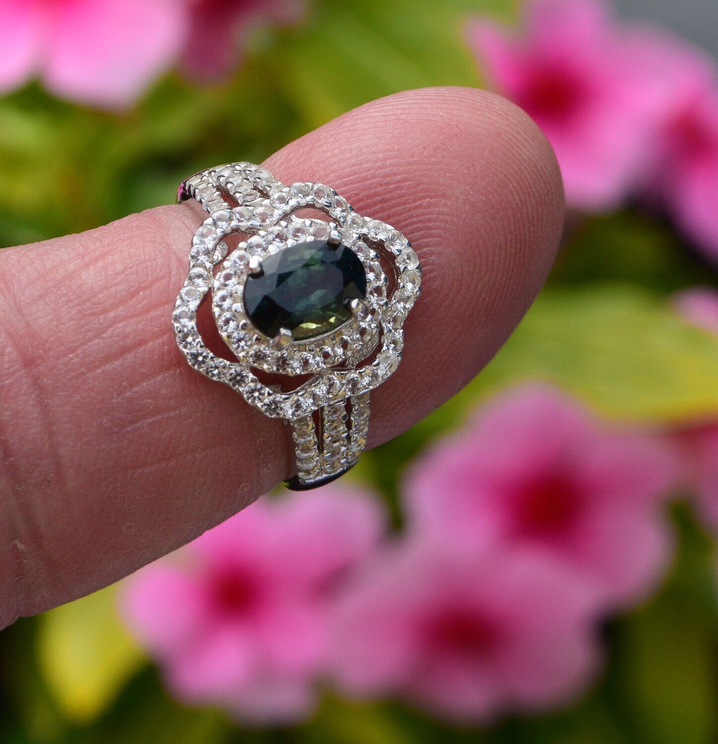 HOLD FOR JESSICA. Genuine Earth Mined Sapphire Ring, Size 7.   1.4cwt.  7.5x5.3x3.8mm . September Birthday. See Video