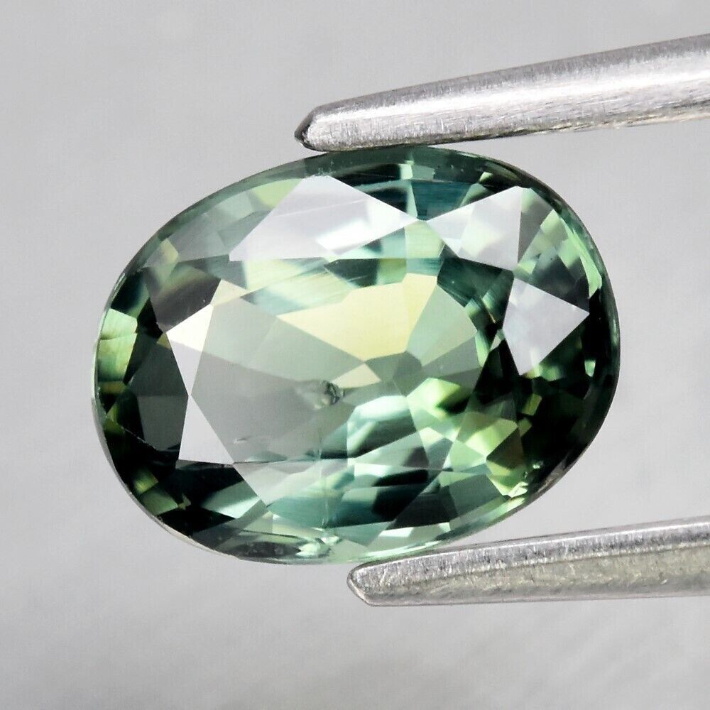 Sapphire, Green.  Approx.  1.cwt.  Natural Earth Mined. 6.8x5.2x3.2mm. See Video