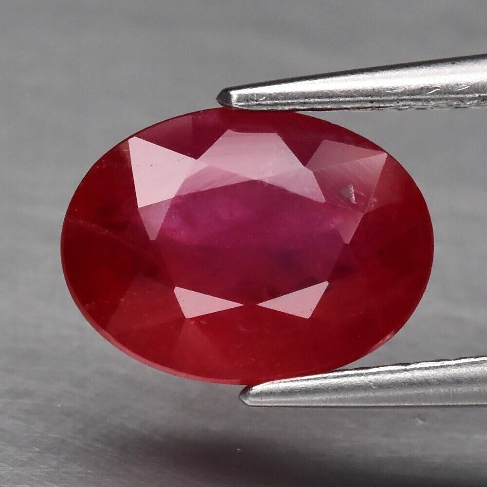 Ruby. Approx.  1.35cwt.  Natural Earth Mined. 8x6x3.2mm. Master Valuer Appraised, $555. See Video