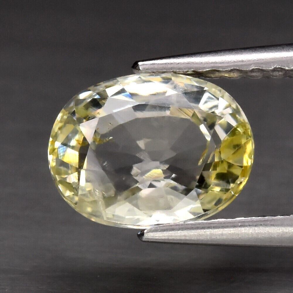 Sapphire, Yellow. Unheated. Ceylon. Approx.  1.95cwt.  Natural Earth Mined  8x6.3x3.8mm. See Video