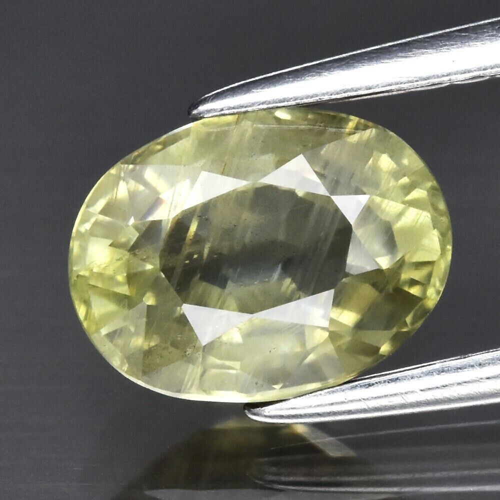 Sapphire, Green Approx.  1.7cwt. Unheated. Natural Earth Mined. 8x6x3.5mm. See Video