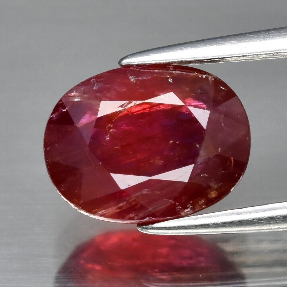 Ruby. Unheated.  Approx.  2.6cwt.  Natural Earth Mined. 9x7x4mm See Video