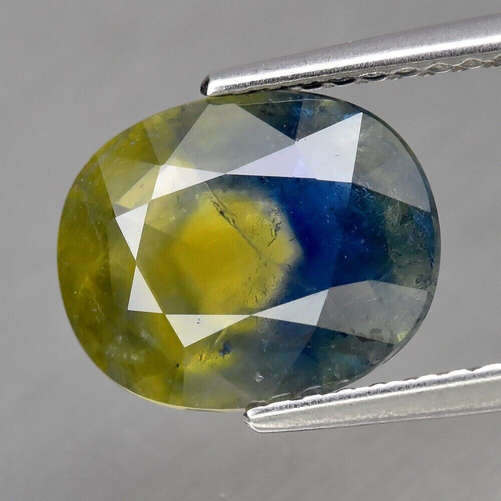 Sapphire,  Blue/Yellow . Approx. 3.2cwt.  Natural Earth Mined.10.2x8.8x4.3mm