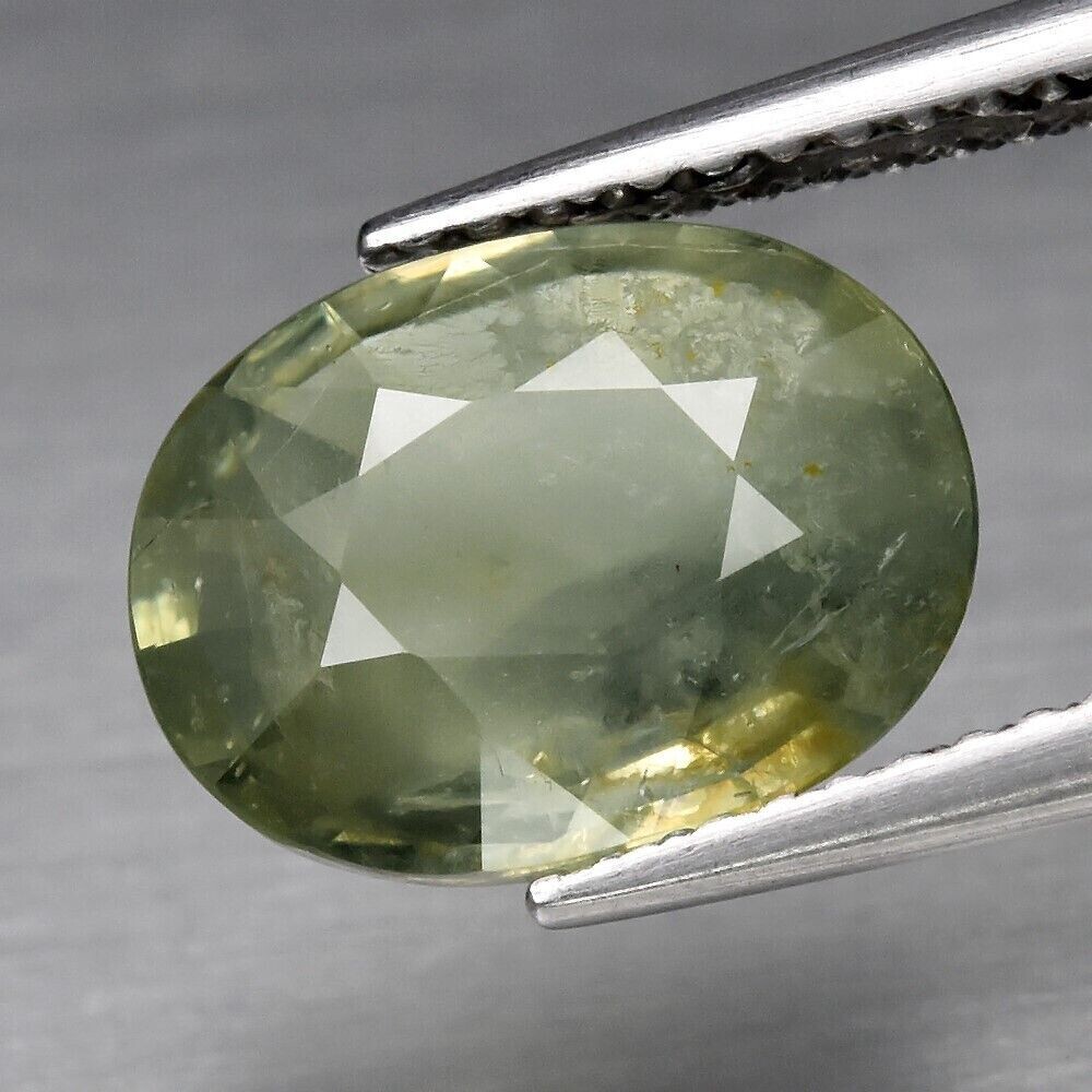 Sapphire, Green. 3.2cwt. Unheated.  Natural Earth Mined. 10.6x8.2x3.9 mm. Master Valuer Appraised $680. See Video