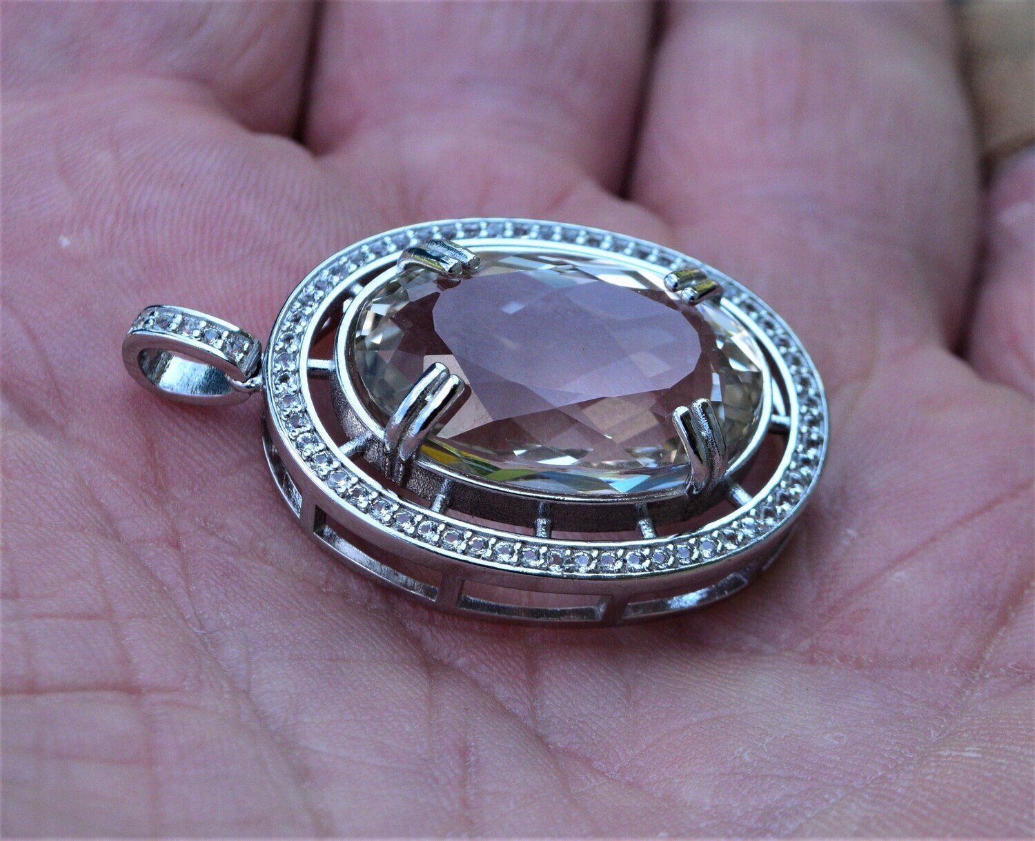Topaz Pendant. 35.18 cwt. Topaz . Master Valuer Appraised for $4,575 BEFORE Setting. See Video.