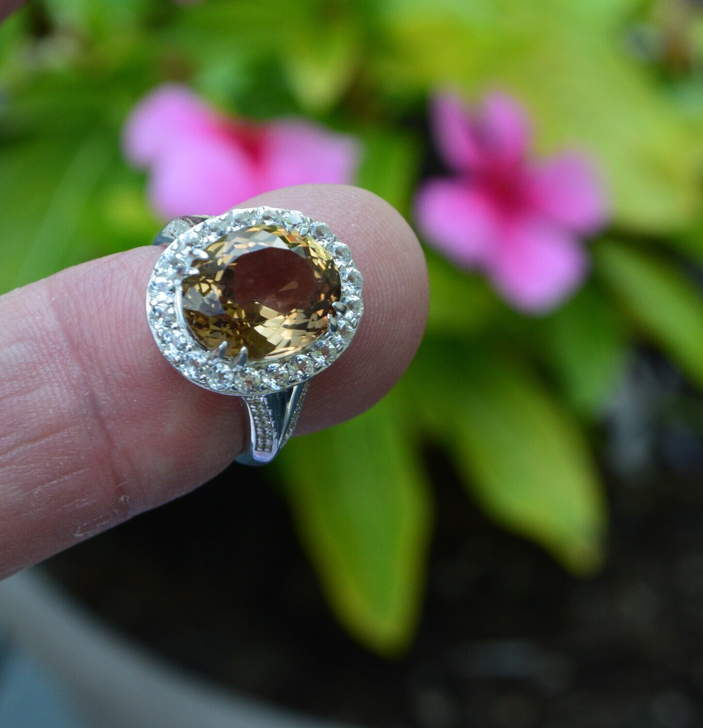 Topaz Ring, Size 7.  7.19 cwt. Topaz. 12.5x10.2x6.9mm. See Video