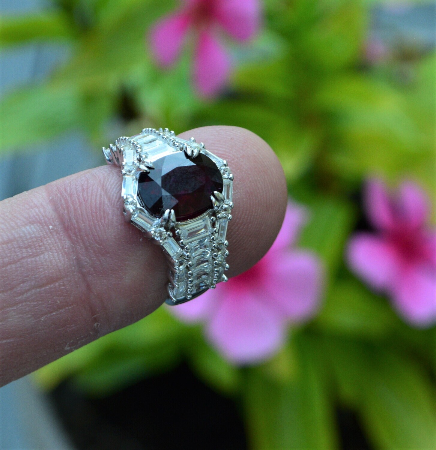 Tourmaline Ring, Size 7. A 3.05cwt. Rubellite Tourmaline. 11x9mm. October Birthday