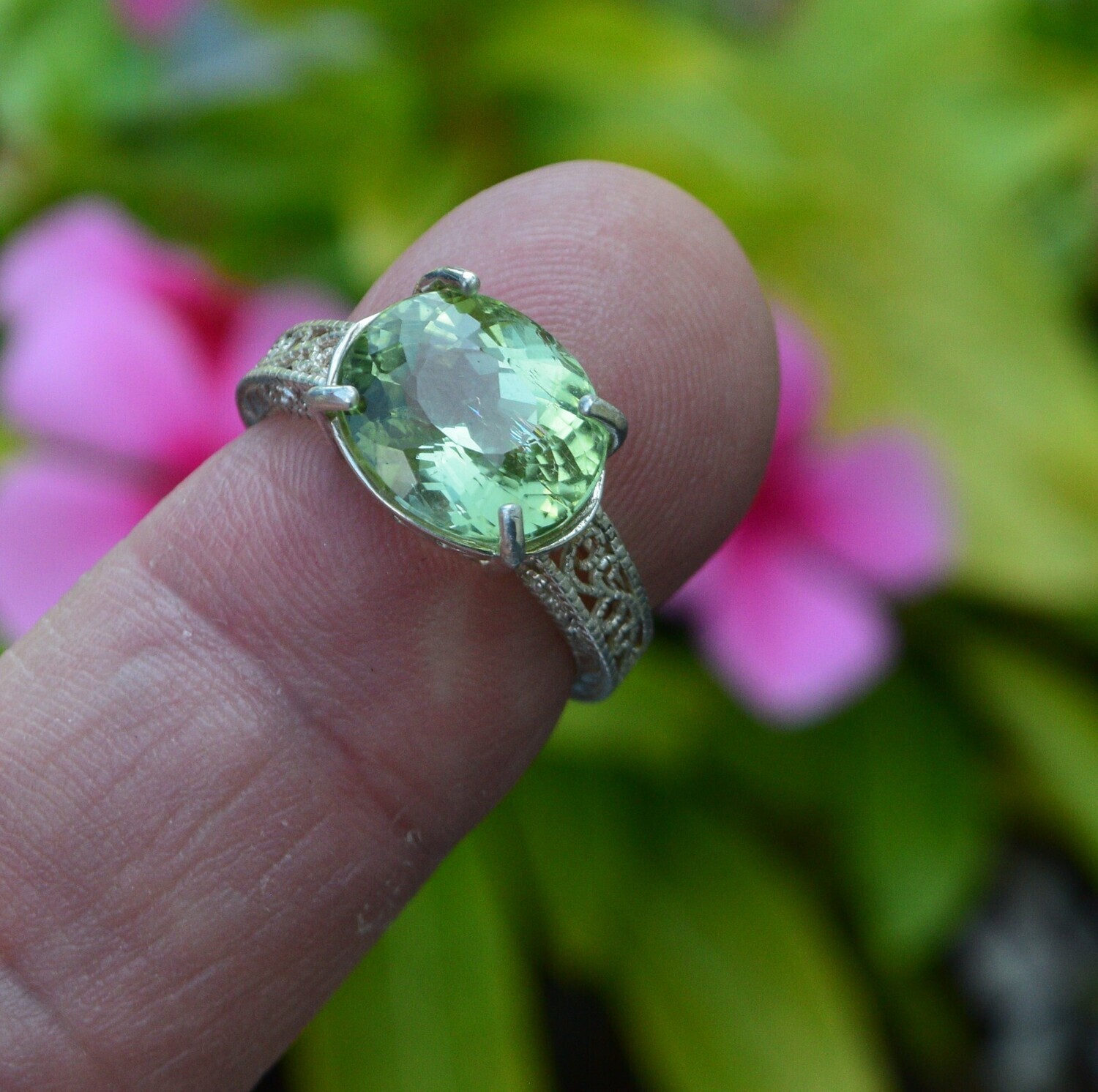 Tourmaline Ring, Size 7. A 7cwt. Tourmaline.13x10x7.9mm. October Birthday