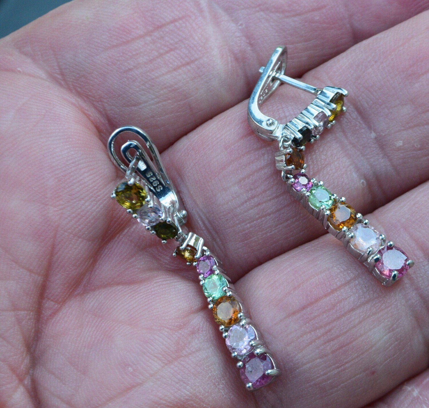 Tourmaline Earrings. Tourmalines 5mm and smaller. October Birthday