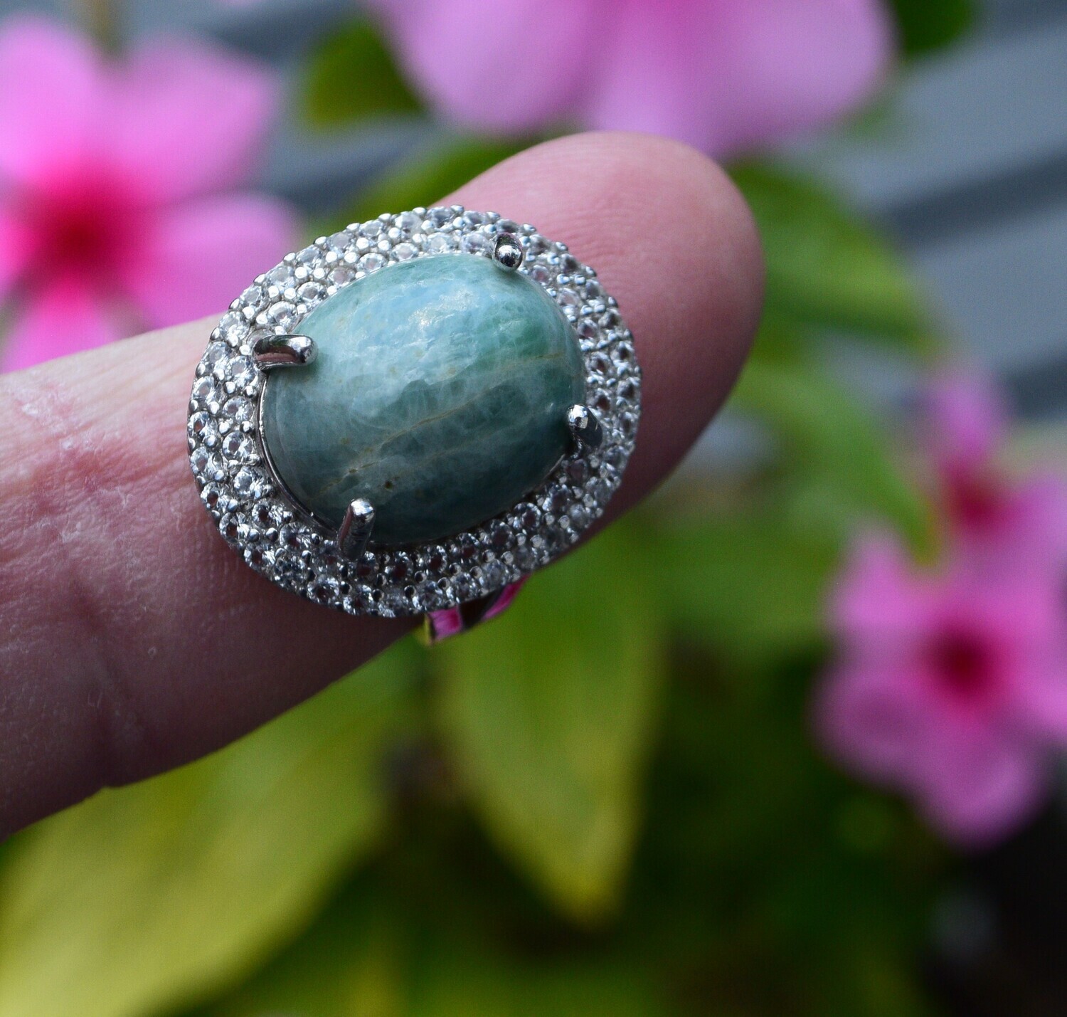 Myanmar Jade Ring, Size 7. 13.2mm 15.5x12.7mm. See Video
