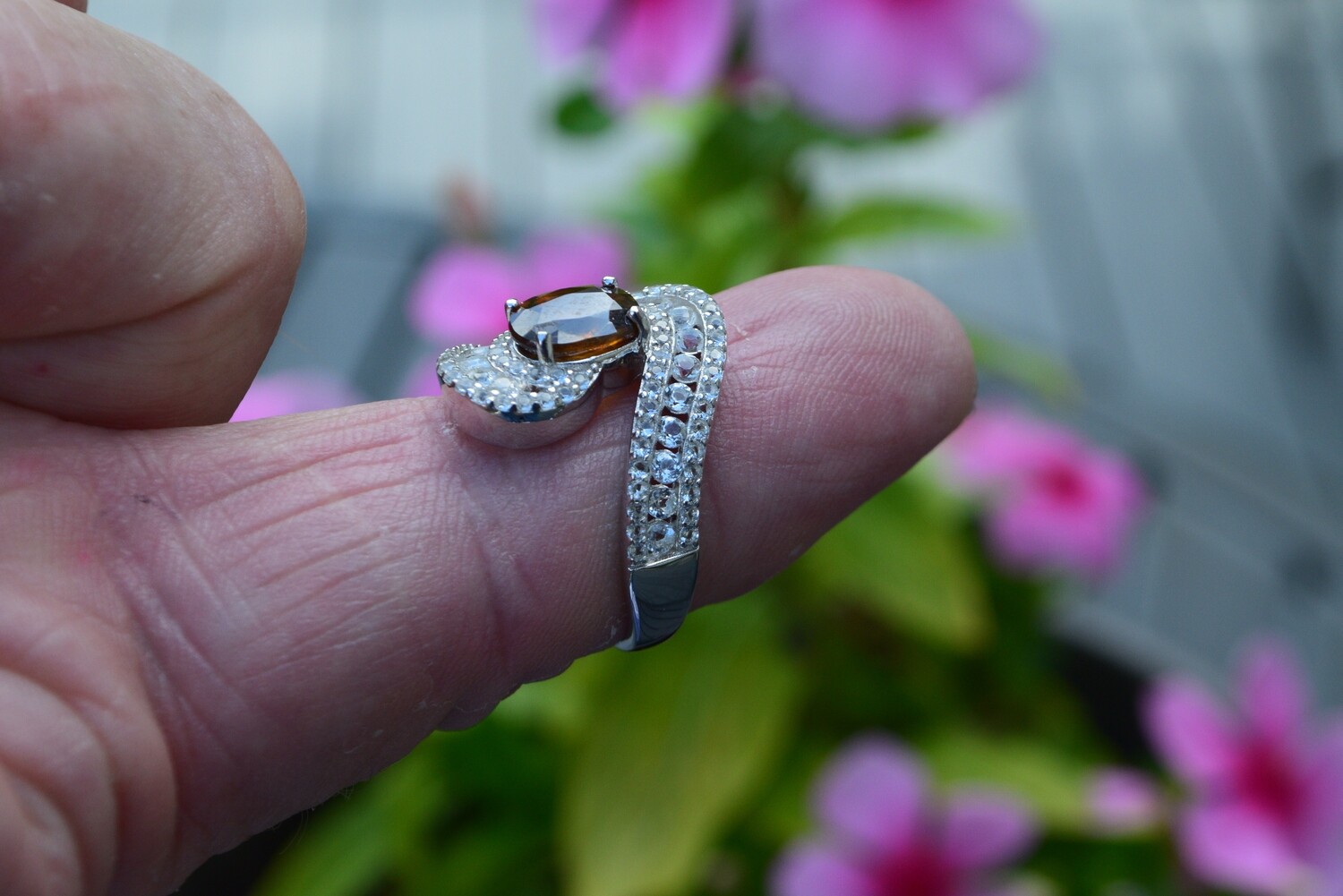 Ring Size 8. Sphene, Approx.  2cwt. 8.7x6.5x4mm. See Video