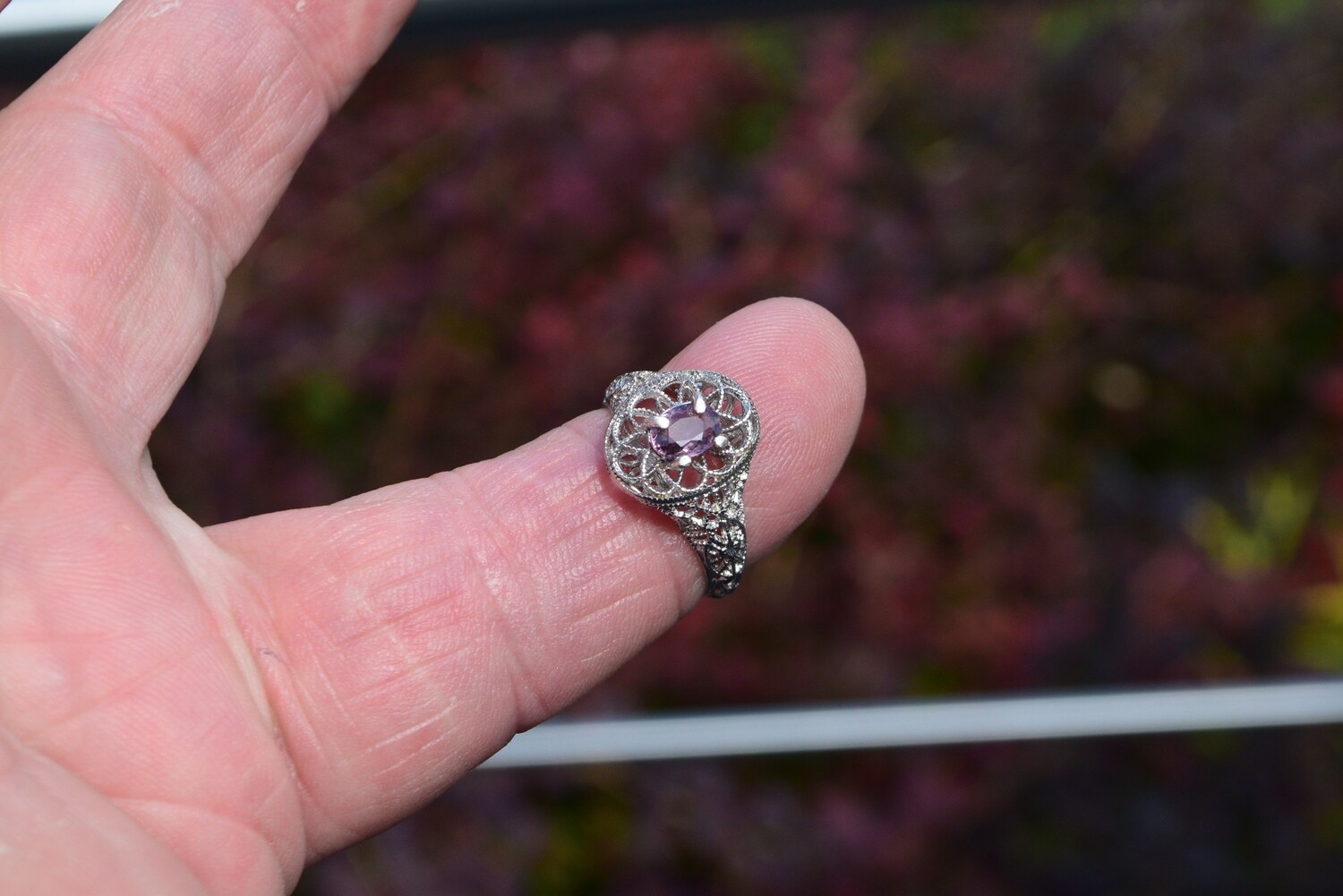 Ring Size 7. Spinel. .5 cwt.