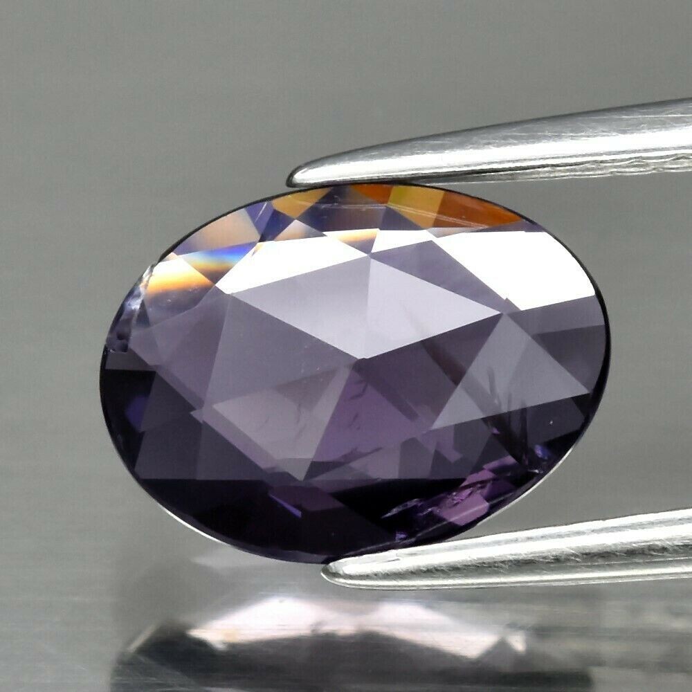 Spinel.  1.7 cwt. Purple. Fancy Cut. 9.7x7.3x2.9mm. See Video