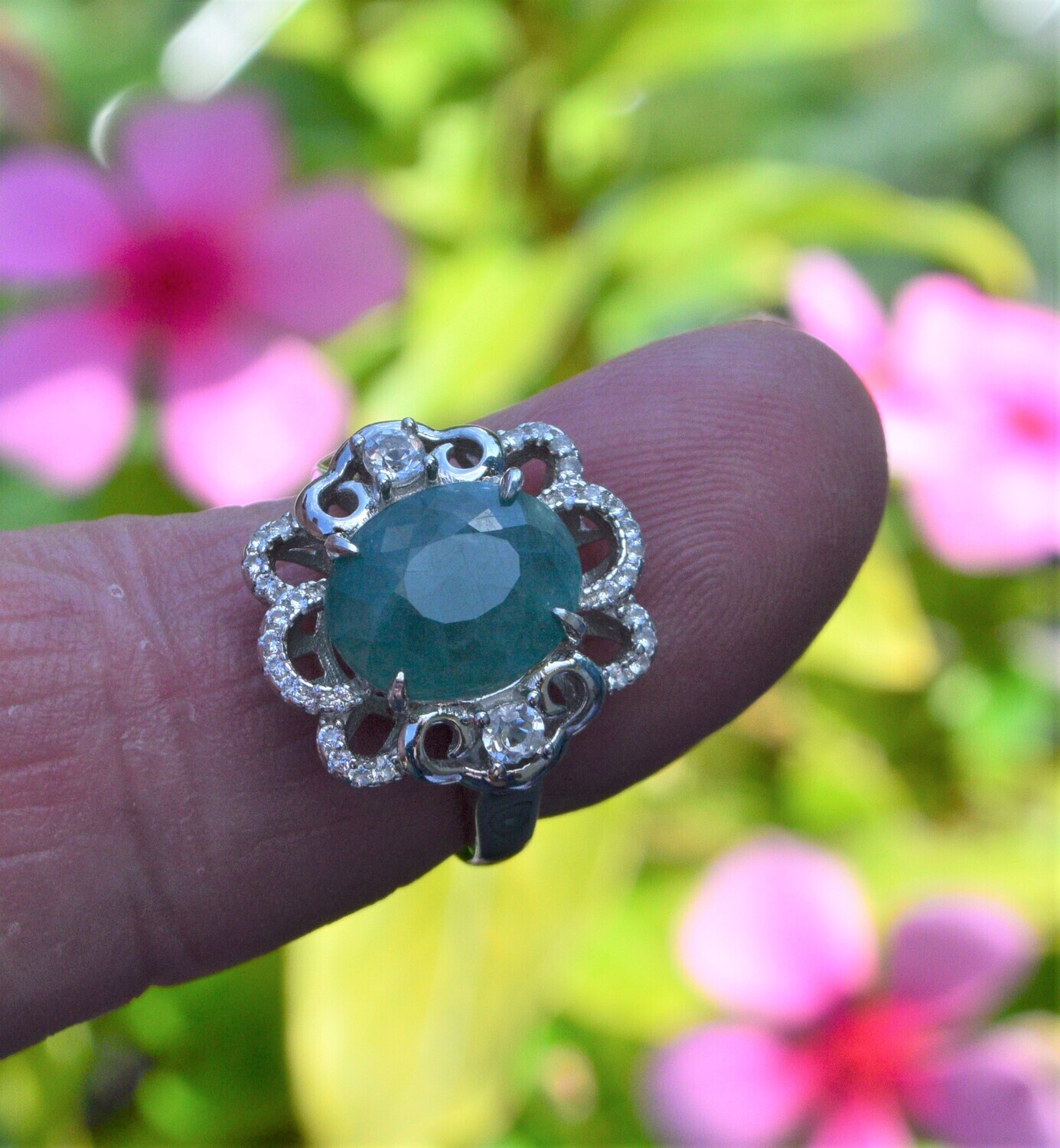 Ring Size 7. Grandidierite, Approx.  4.1cwt. Approx. 12x9.5mm. See Video