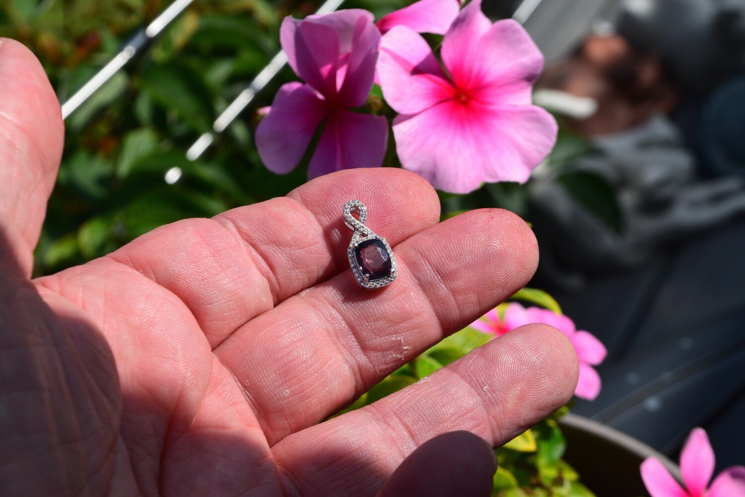 Spinel Pendant .2.1 cwt. Purple Spinel. 8.5x6.7mm. See Video