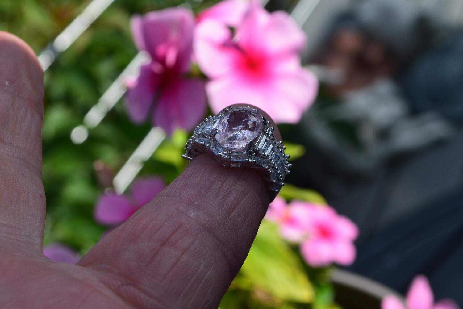 Size 6 Morganite Ring. 4.1cwt. 11.2x8.5mm etsy