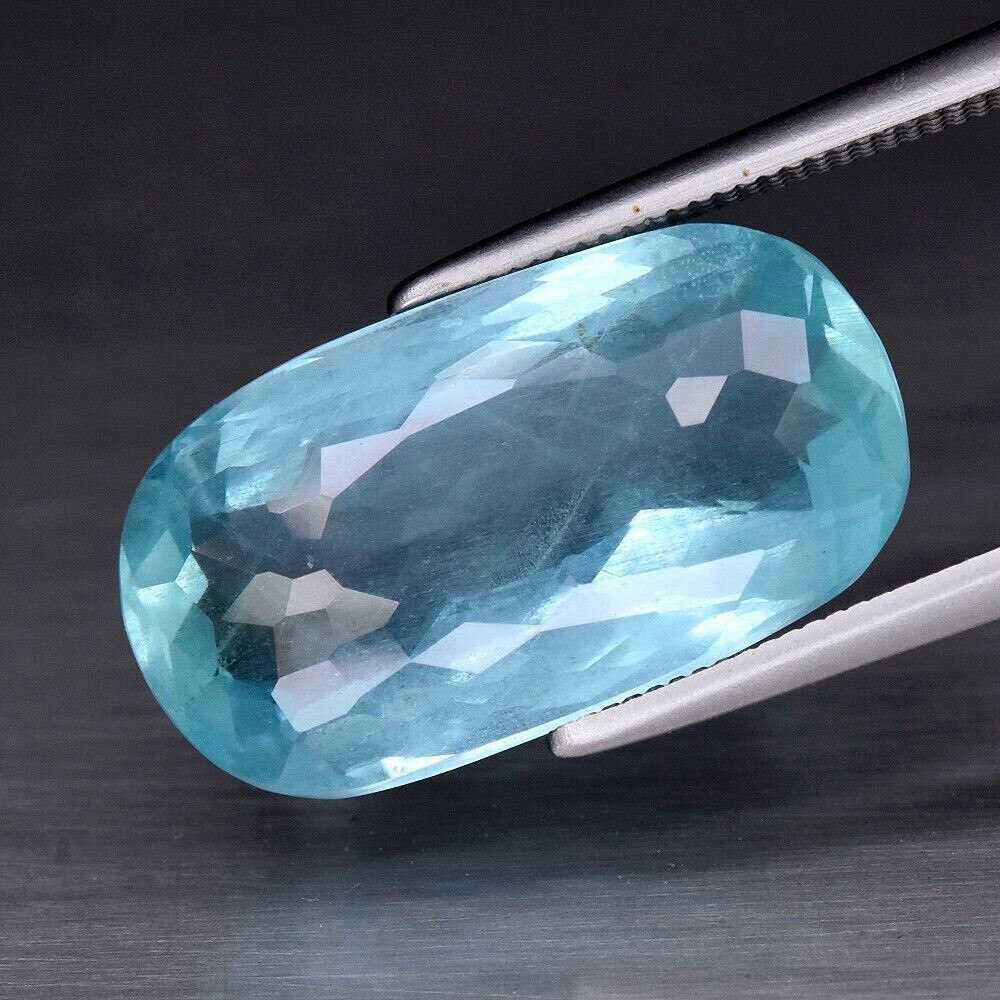 Aquamarine.  Approx. 7.34cwt. Master Valuer Appraised $1,195. 16.8x9.2x6.6mm . March Birthday. See Video