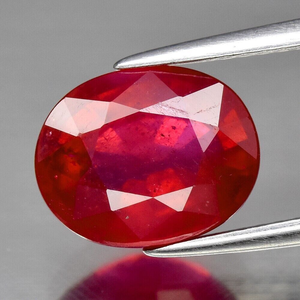 Ruby.  Approx. 3.83. Master Valuer Appraised $1,150 10x8x5.2mm .July Birthday. See Important note.