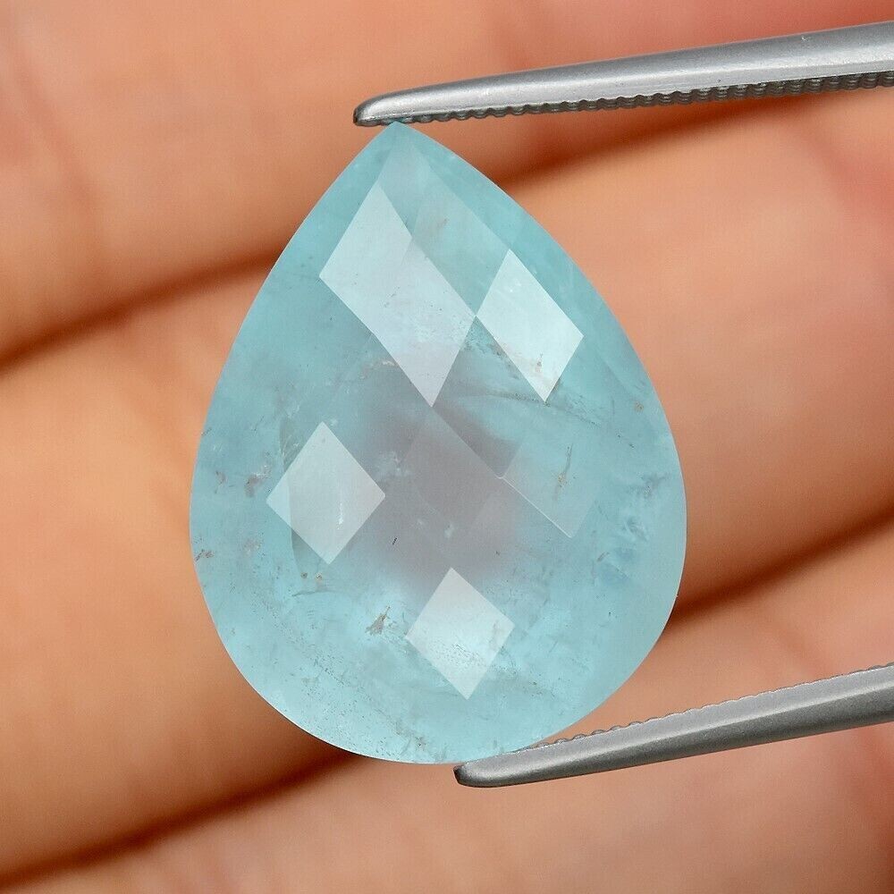 Aquamarine .  Approx. 11.63 cwt. Unheated, Untreated. 17.3x13.3x10.6mm  Earth Mined . March  Birthday, See Video