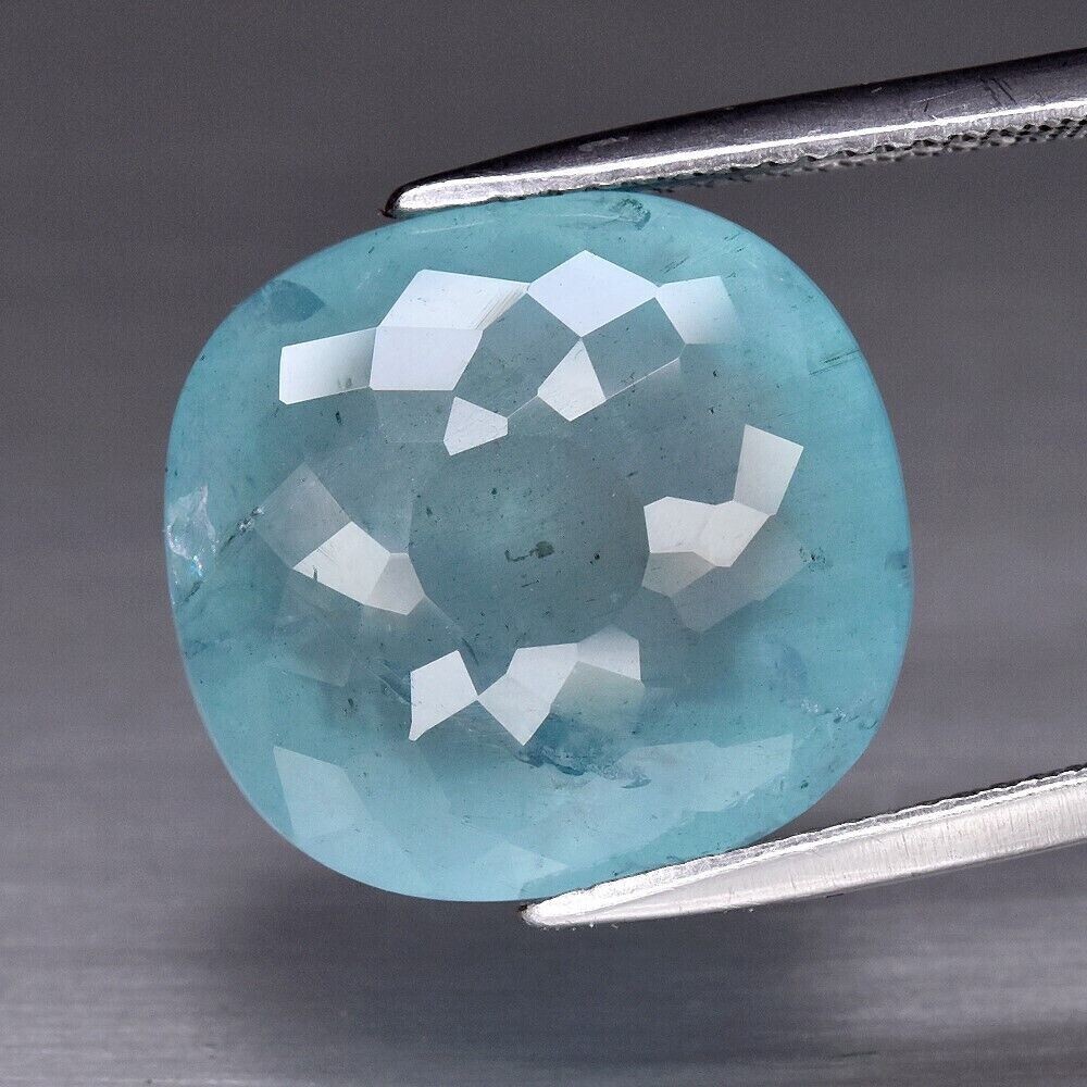 Aquamarine .  Approx.17.45 cwt 16.2x15.2x10.3mm  Earth Mined . March  Birthday, See Video.
