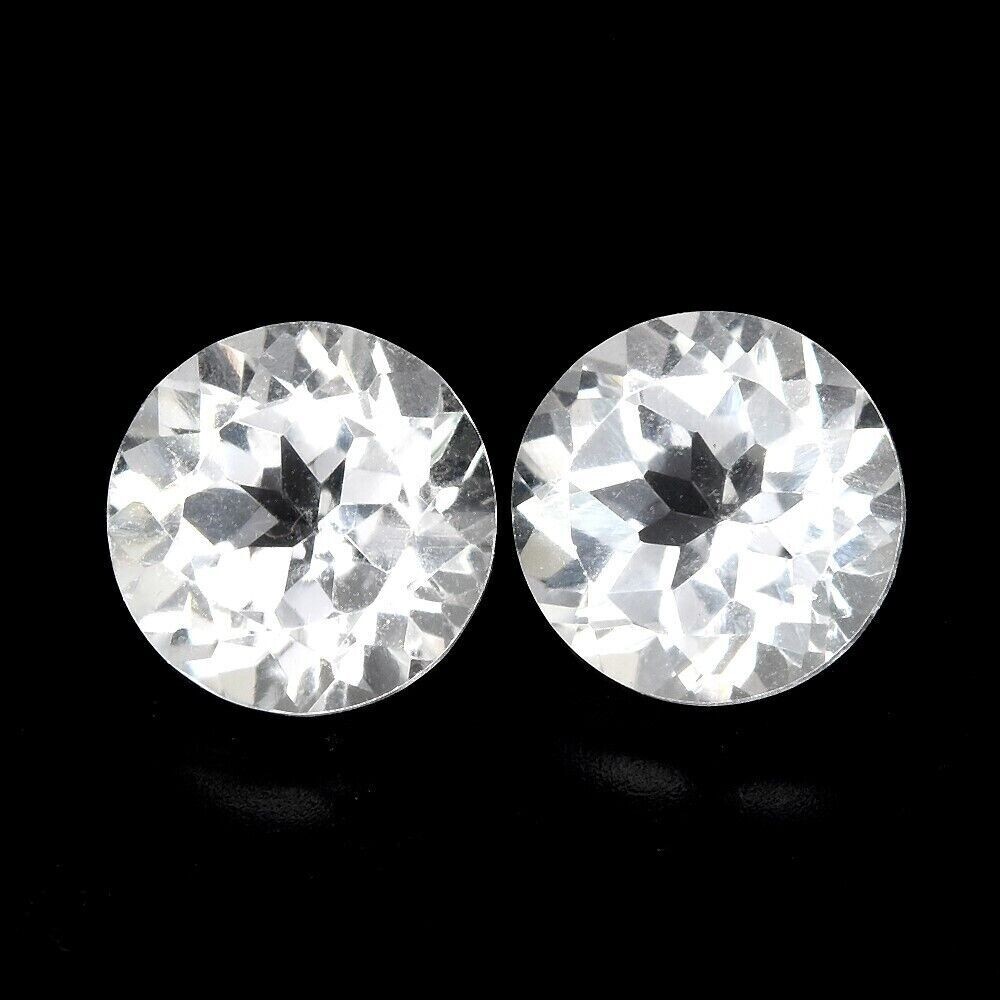 Clear Topaz   Approx. 5ct. Total . Approx 7.8x8mm .November Birthday