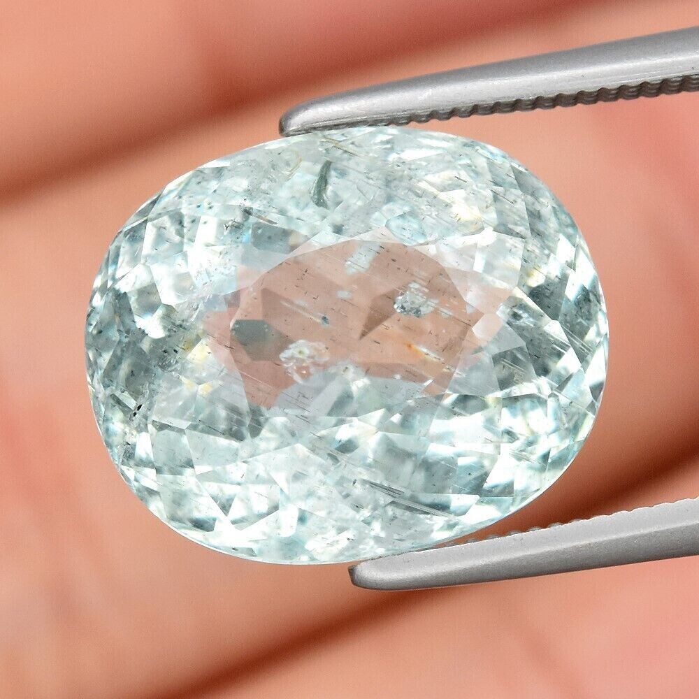 Aquamarine .  Approx.5.88 cwt 12.3x10.3x7.8mm  Earth Mined . March  Birthday, See Video