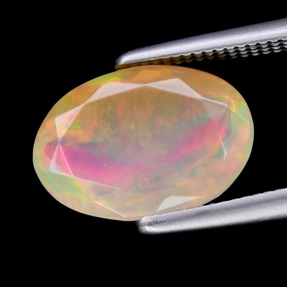 Faceted Opal .  Approx. 1.5cwt . 10x7.2xmm  Earth Mined . Oct. Birthday, See Video