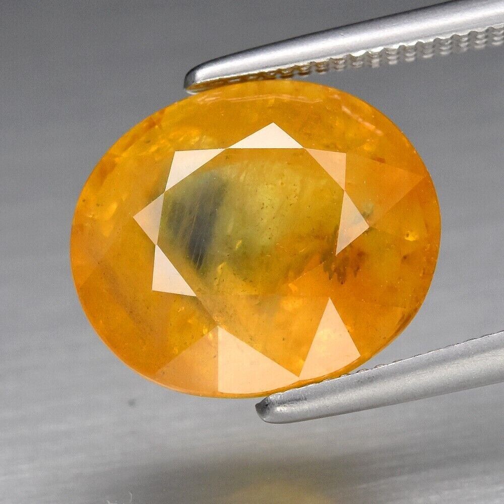 Sapphire, Blue/Yellow, Approx. 4.95ct.  10.3x9x6mm .September Birthday.
