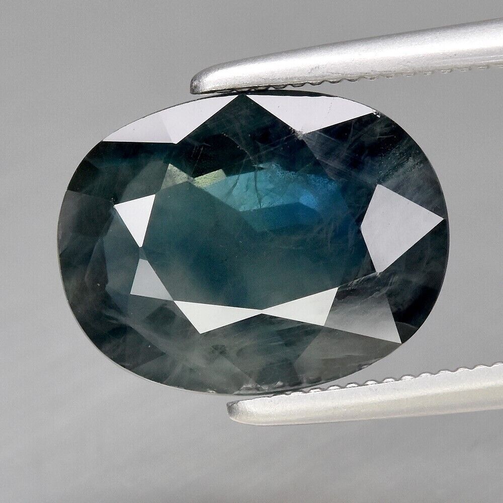 Sapphire,  Blue Green Approx. 3ct.  10.7x8.3x3.7mm .September Birthday. See Video