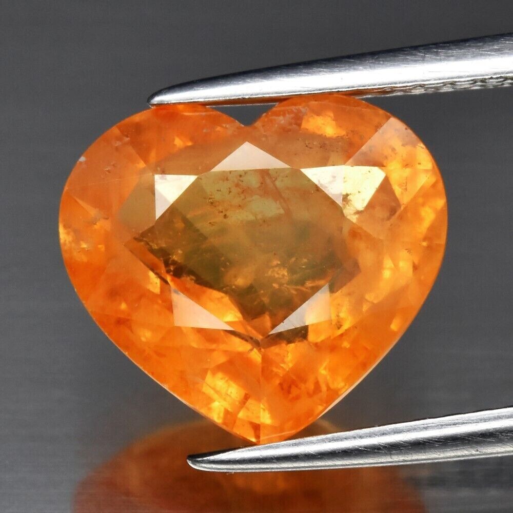 Sapphire Heart. Yellow, Approx. 4.4ct.  10.8x9.8x5.2mm .September Birthday. See Video
