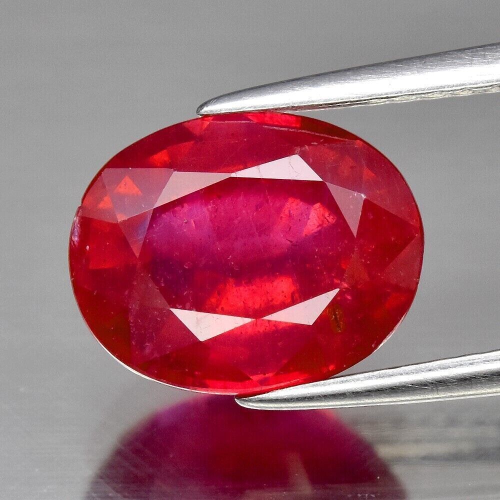 ON HOLD for Jessica . Ruby.  Approx. 3.51. Master Valuer Appraised $1175 10x8x4.9mm .July Birthday. See Video