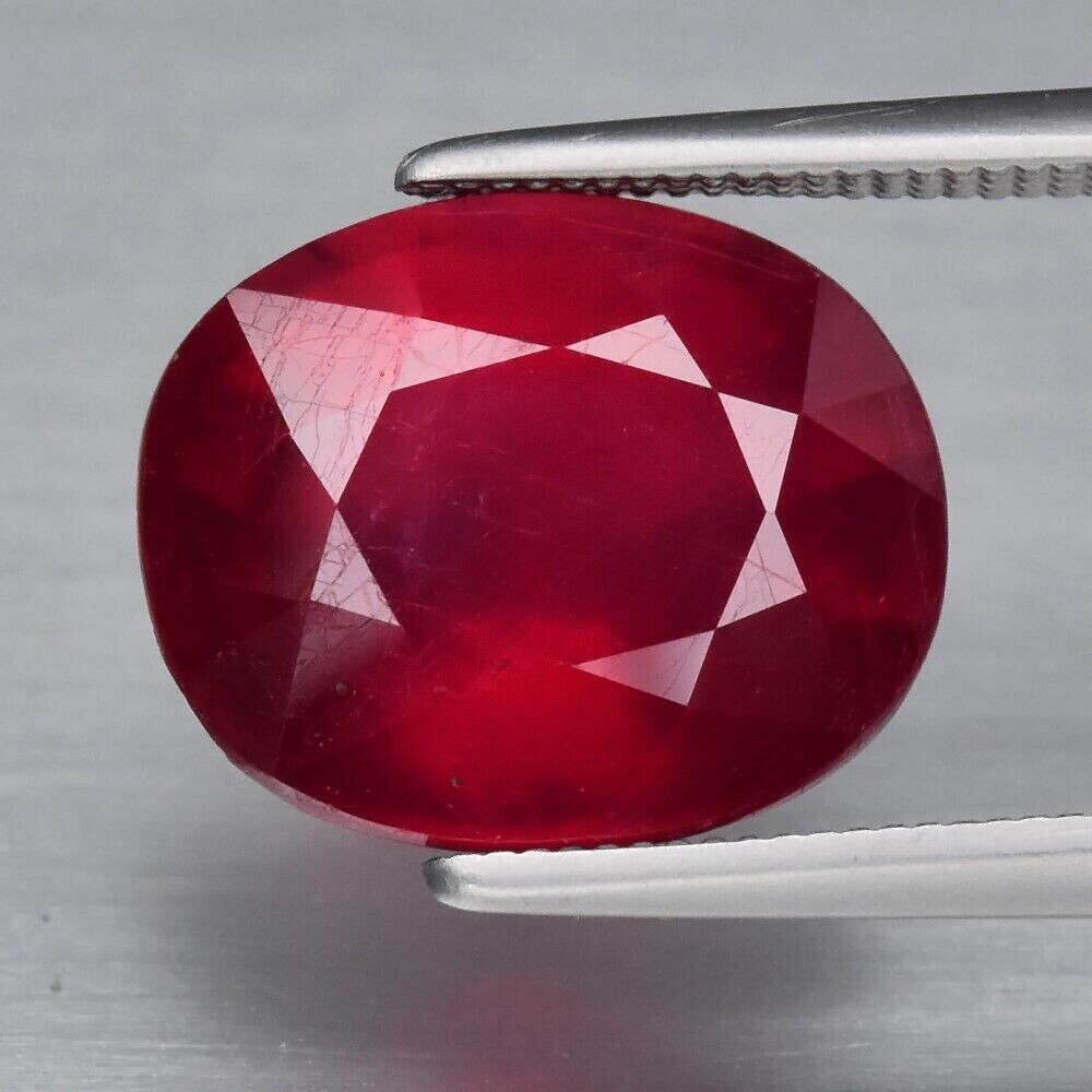 Ruby.  Approx. 6.27cwt. Master Valuer Appraised $940 11.5x9.5x6.4mm .July Birthday. See Important note. See Video