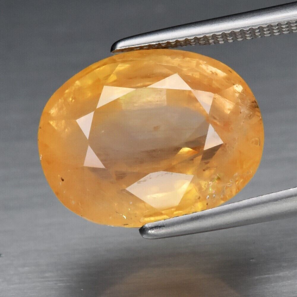 Sapphire  Yellow. Approx. 7.4ct.  12x9.7x7mm .September Birthday. See Video
