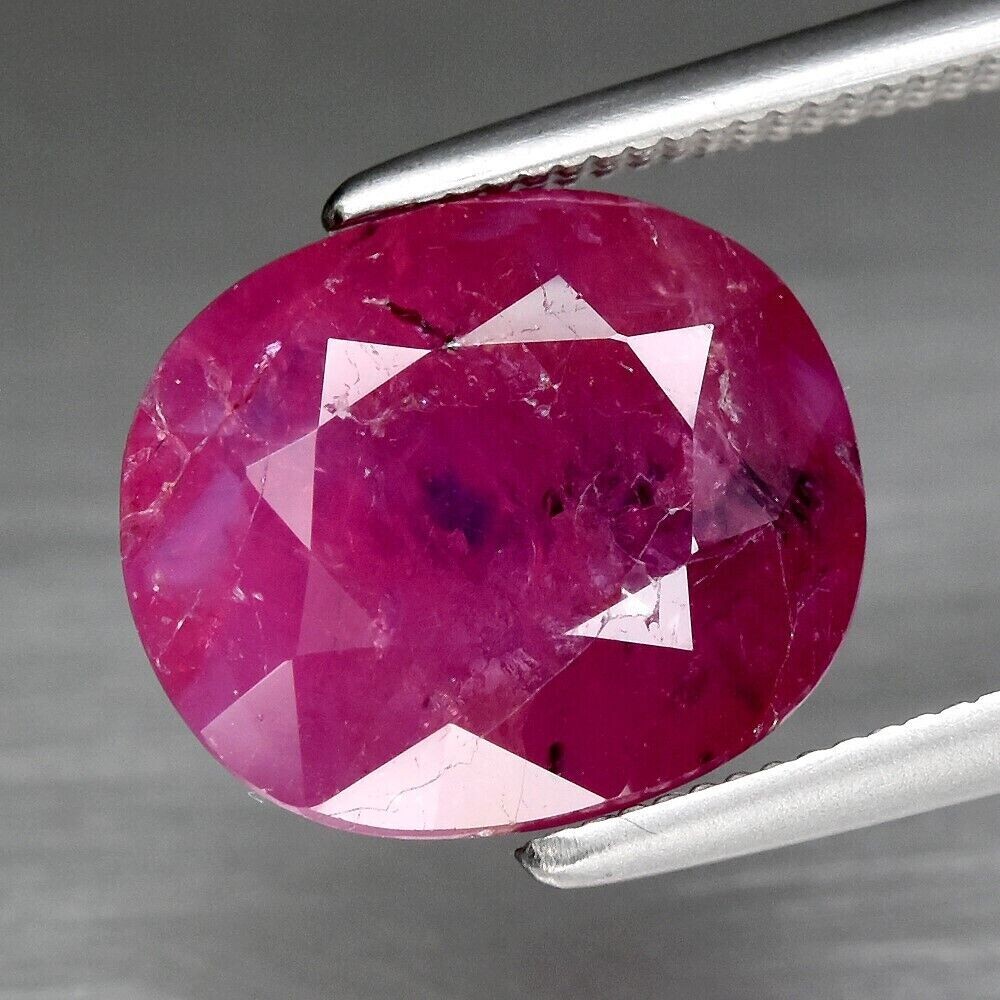 Ruby. Unheated.  Approx.  4.05cwt.  Natural Earth Mined.10x8.5x5mm July Birthday. See Video
