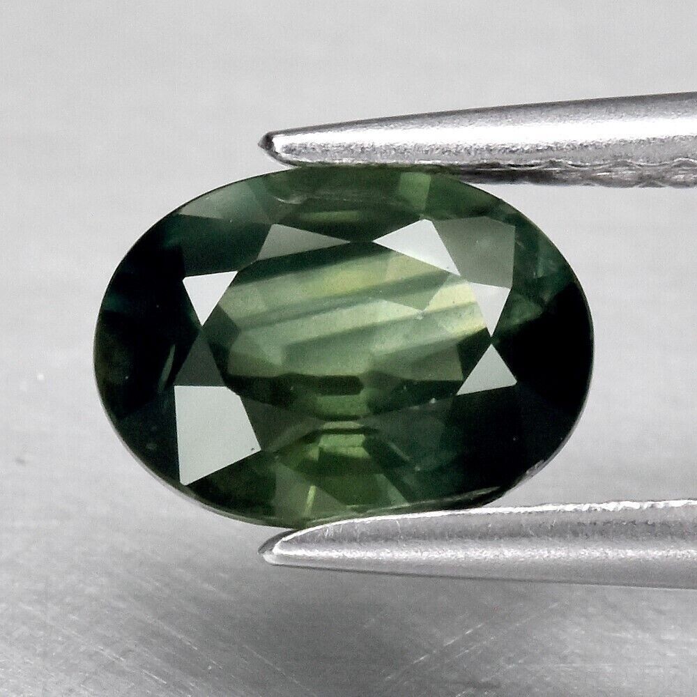 Earth Mined  Sapphire, Green. Approx.  1cwt. 6.6x5x3.4mm. September Birthday. See Video.