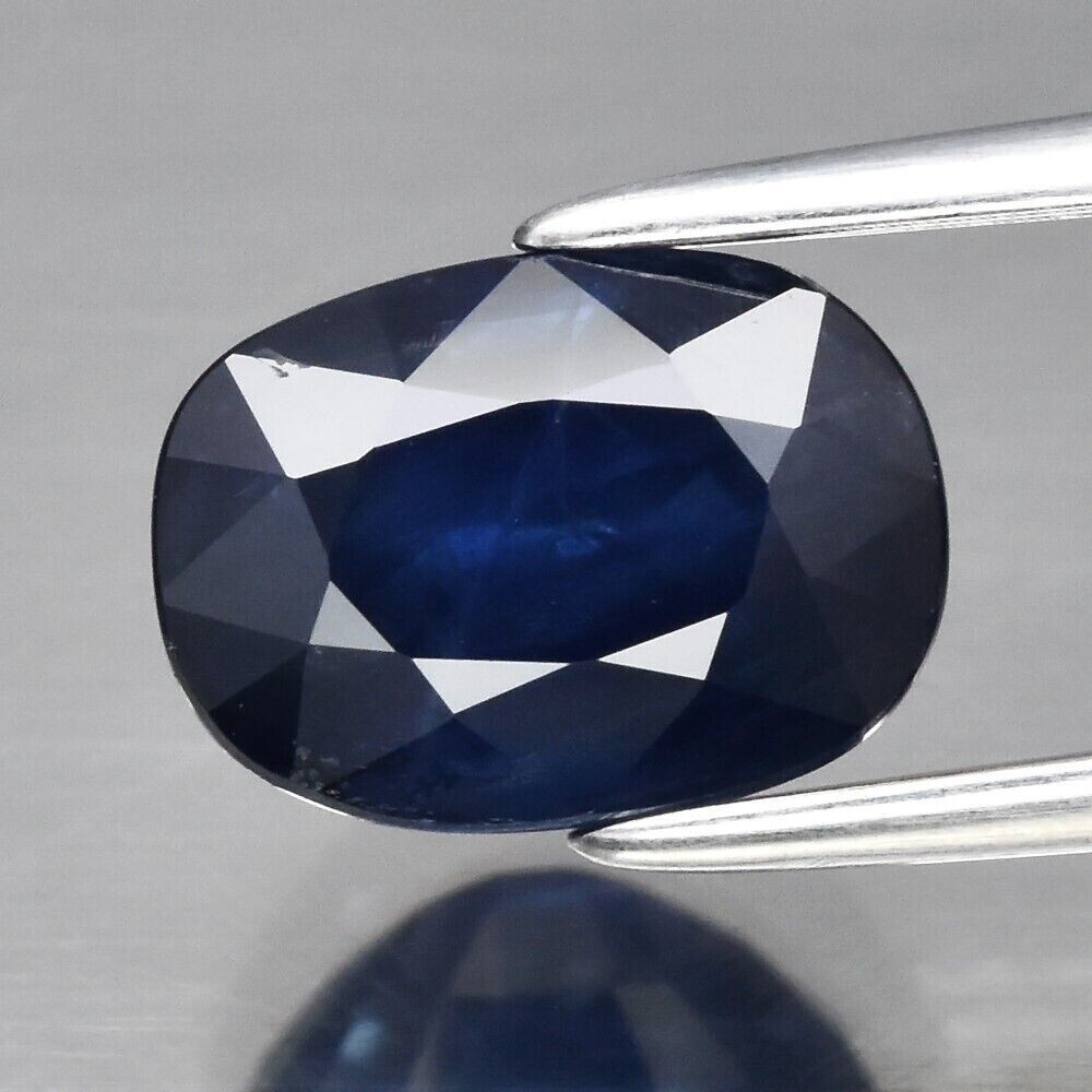Earth Mined  Sapphire, Blue.  Approx.  2.5cwt. 8.3x6x5.4mm. September Birthday. See Video.