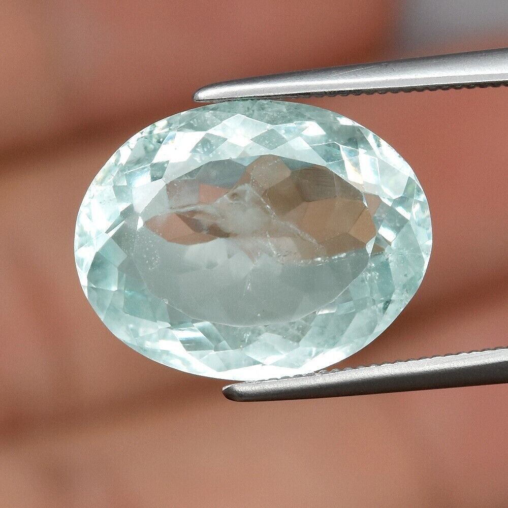 Aquamarine, 6.24 cwt. Natural Earth Mined . Master Valuer Appraised $2,360. March Birthstone .  14.2x11x6.3mm See Video