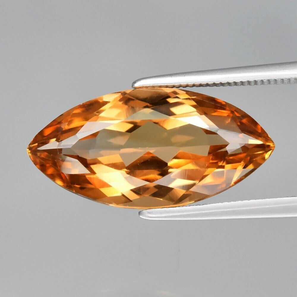 Topaz, 7.76cwt. Natural Earth Mined  18.5x9x6.4mm. November Birthday. See Video